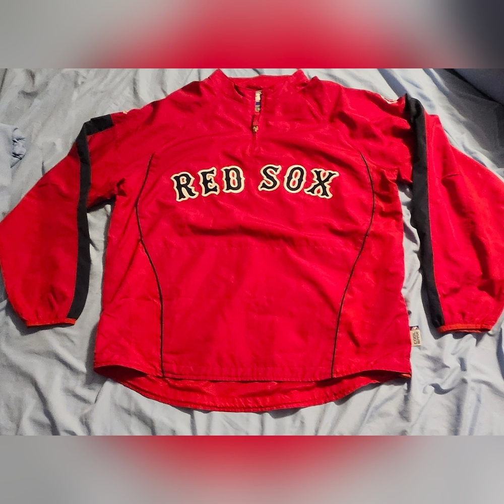 Boston Red Sox MLB baseball Windbreaker Men's L Majestic Authentic Collection